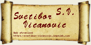 Svetibor Vicanović vizit kartica